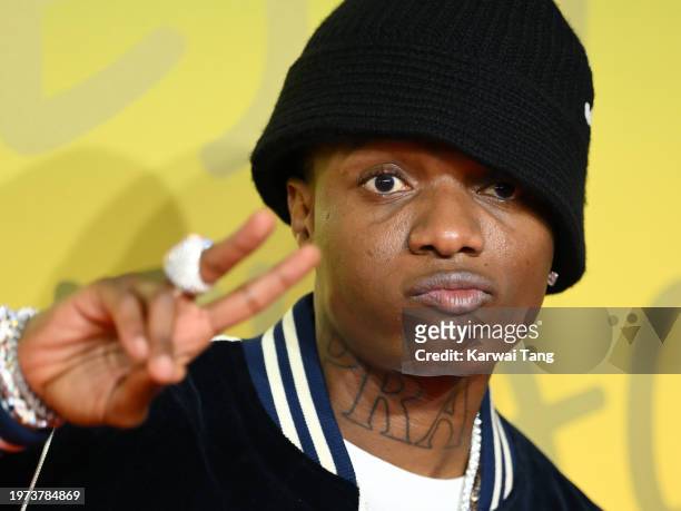 Wizkid attends the UK Premiere of "Bob Marley: One Love" at BFI Imax on January 30, 2024 in London, England.