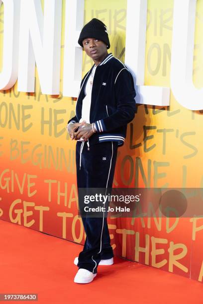 Wizkid attends the UK Premiere of "Bob Marley: One Love" at on January 30, 2024 in London, England.