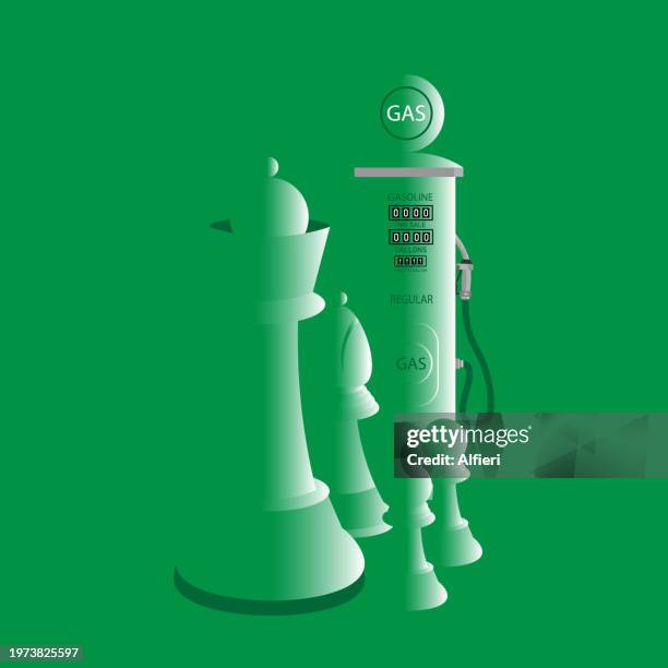 fueling chess match - emerging markets stock illustrations
