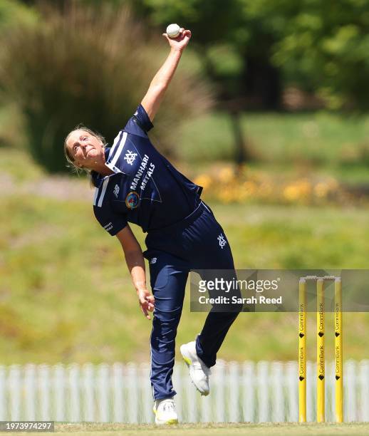 Sophie Day of Victoria during the WNCL match between South Australia and Victoria at Karen Rolton Oval, on January 31 in Adelaide, Australia.