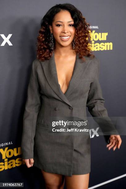 Skye Townsend attends the Curb Your Enthusiasm Season 12 premiere at DGA Theater Complex on January 30, 2024 in Los Angeles, California.