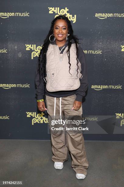 Rapsody arrives as Amazon Music hosts the Amazon Music '24 lot party and grand opening of new creator space Studio126 on January 30, 2024 in Culver...