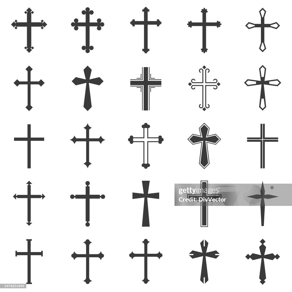 Christian cross icons
