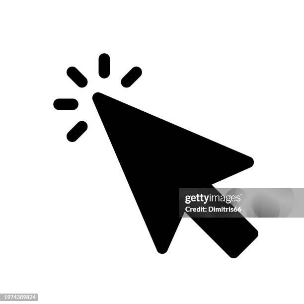 cursor icon click - mouse pointer stock illustrations