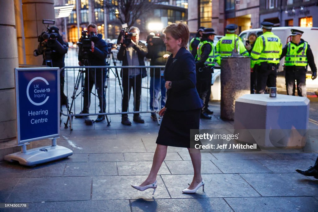 Nicola Sturgeon Attends The UK Covid Inquiry In Scotland
