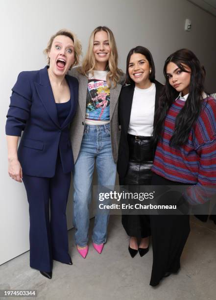 Kate McKinnon, Margot Robbie, America Ferrera and Ariana Greenblatt seen at Warner Bros.' "Barbie" Los Angeles Special Screening at the Academy...