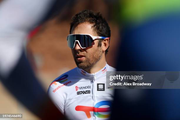 Winter Park, SAUDI ARABIA Julien Simon of France and Team TotalEnergies prior to the 4th AlUla Tour 2024, Stage 2 a 199.1km stage from AlUla Winter...