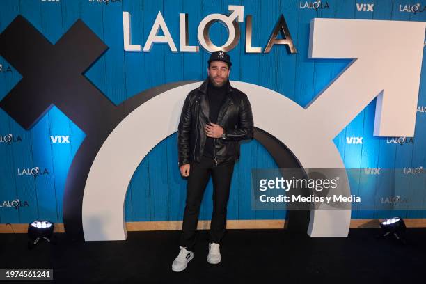 Alejandro Nones poses for a photo during a red carpet event for the premiere of 'LaLola' movie at Reforma 222 on January 30, 2024 in Mexico City,...