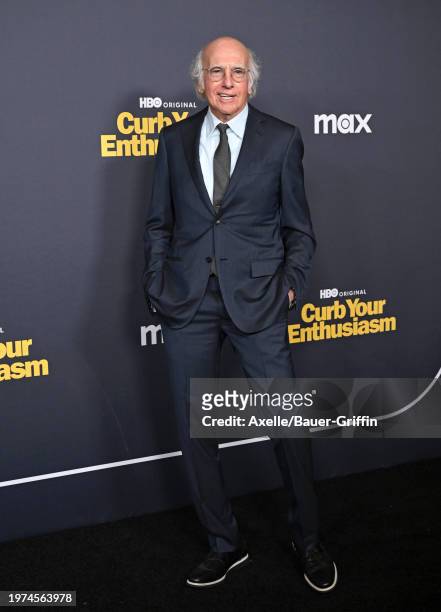 Larry David attends the Los Angeles Premiere of HBO's "Curb Your Enthusiasm" Season 12 at Directors Guild Of America on January 30, 2024 in Los...