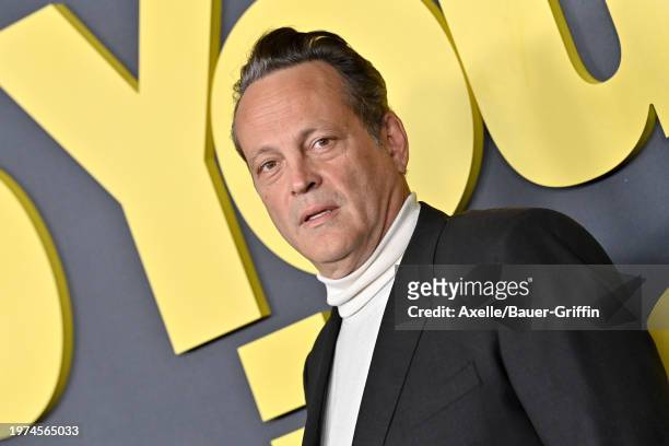 Vince Vaughn attends the Los Angeles Premiere of HBO's "Curb Your Enthusiasm" Season 12 at Directors Guild Of America on January 30, 2024 in Los...