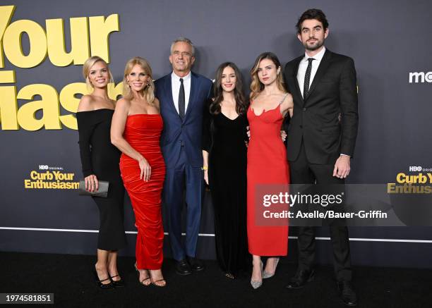 Cat Young, Cheryl Hines, Robert F. Kennedy Jr., guest, Giulia Be and Conor Kennedy attend the Los Angeles Premiere of HBO's "Curb Your Enthusiasm"...