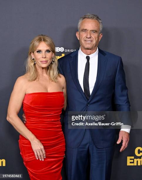 Cheryl Hines and Robert F. Kennedy Jr. Attend the Los Angeles Premiere of HBO's "Curb Your Enthusiasm" Season 12 at Directors Guild Of America on...