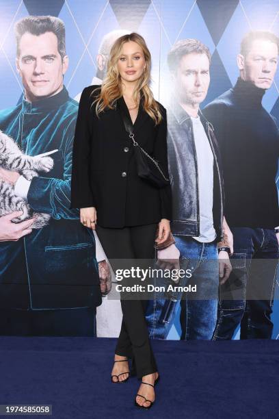 Simone Holtznagel attends the Sydney premiere of "Argylle" at Hoyts Entertainment Quarter on January 31, 2024 in Sydney, Australia.