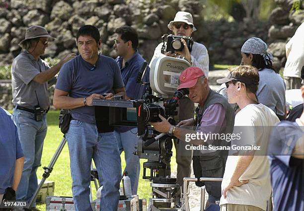 Director Tony Scott films a scene of "Man On Fire" at a sports club May 5, 2003 in Mexico City, Mexico.