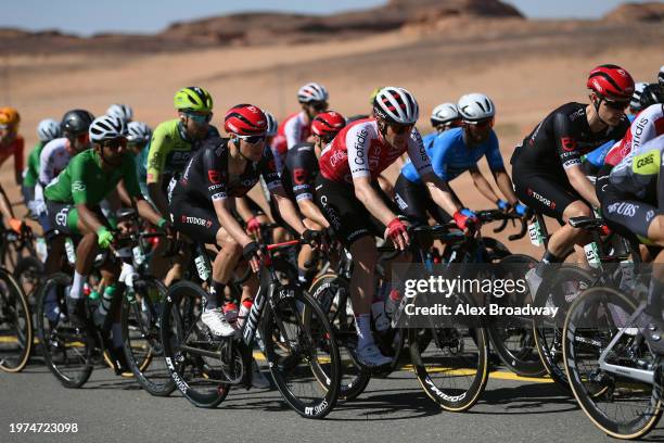 Roland Thalmann of Switzerland and Tudor Pro Cycling Team, Ben Hermans of Belgium and Team Cofidis and Maikel Zijlaard of The Netherlands and Tudor...