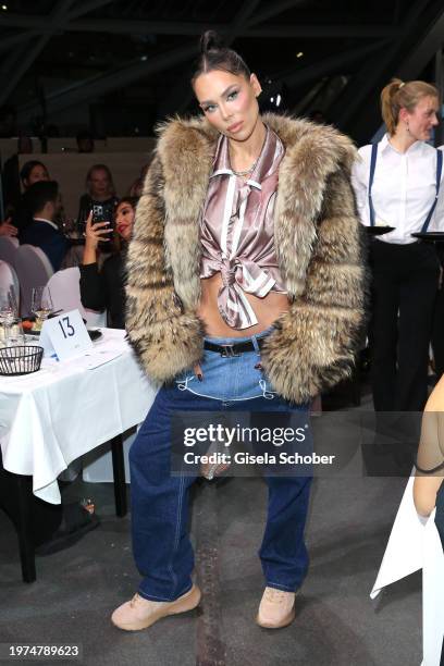 Model Liliana Matthaeus during the BMW Charity Gala "the perfect runway" benefit to "Tribute to Bambi " foundation at BMW Welt on January 25, 2024 in...