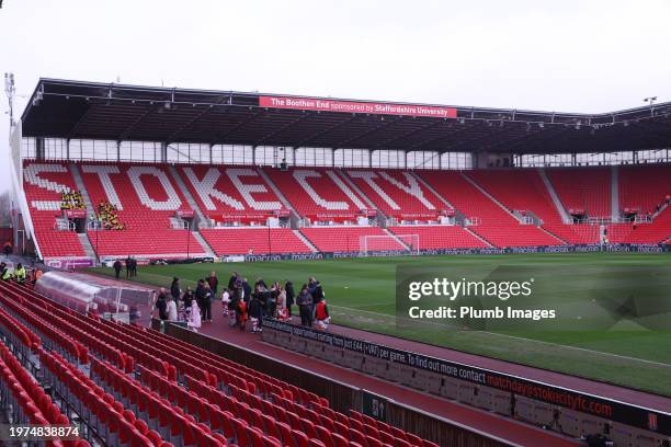 General view ahead of the Sky Bet Championship match between Stoke City and Leicester City at Bet365 Stadium on February 3, 2024 in Stoke on Trent,...