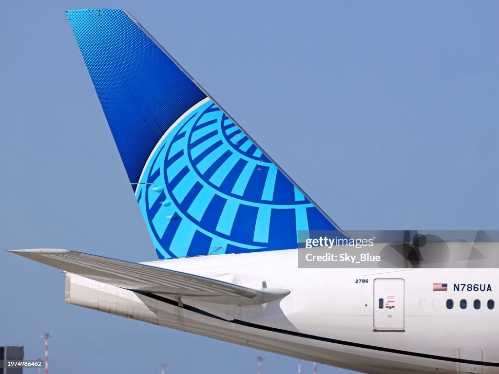 Cola de avión de United Airlines