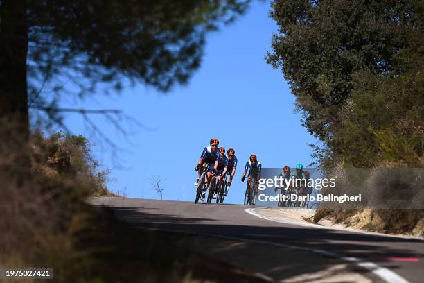 Amund Grondahl Jansen of Norway and Eddie Dunbar of Ireland and Team Jayco-AlUla compete during 75th Volta a la Comunitat Valenciana 2024, Stage 1 a...