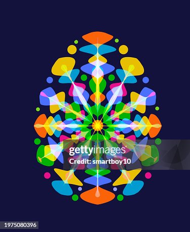 Kaleidoscope Pattern Easter Egg Kaleidoscope Pattern Easter Egg