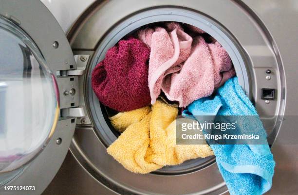 towels - door stock pictures, royalty-free photos & images