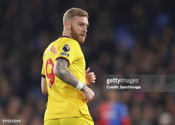 Oliver McBurnie of Sheffield United during the Premier League match between Crystal Palace and Sheffield United at Selhurst Park on January 30, 2024...