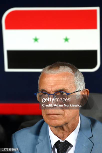 Hector Raul Cuper, Head Coach of Syria during the AFC Asian Cup Round of 16 match between Iran and Syria at Abdullah Bin Khalifa Stadium on January...