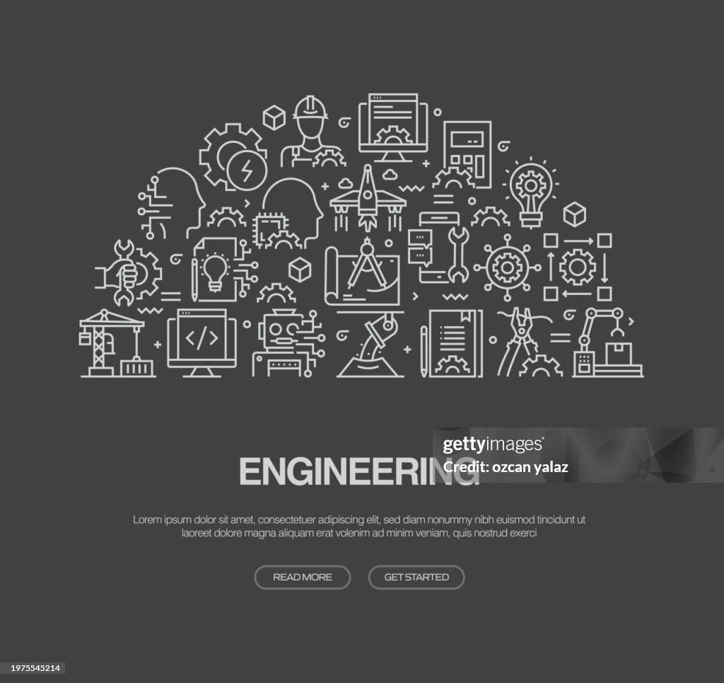 Engineering Related Vector Banner Design Concept Global Multisphere ...