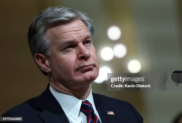 Director Christopher Wray testifies before the House Strategic Competition Between the United States and the Chinese Communist Party Committee on...