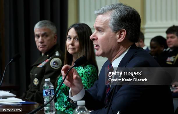 Commander of the U.S. Cyber Command Army Gen. Paul Nakasone, Jen Easterly, Director of the Homeland Security Department's Cybersecurity and...