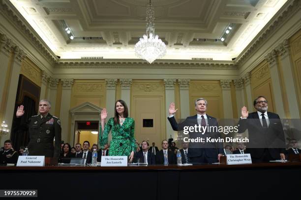 Commander of the U.S. Cyber Command Army Gen. Paul Nakasone, Jen Easterly, Director of the Homeland Security Department's Cybersecurity and...