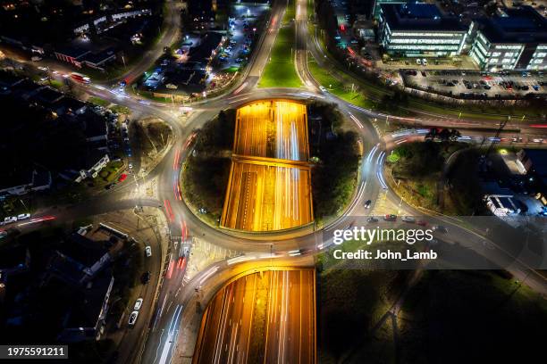 transport infrastructure long exposure. - location tracking stock pictures, royalty-free photos & images