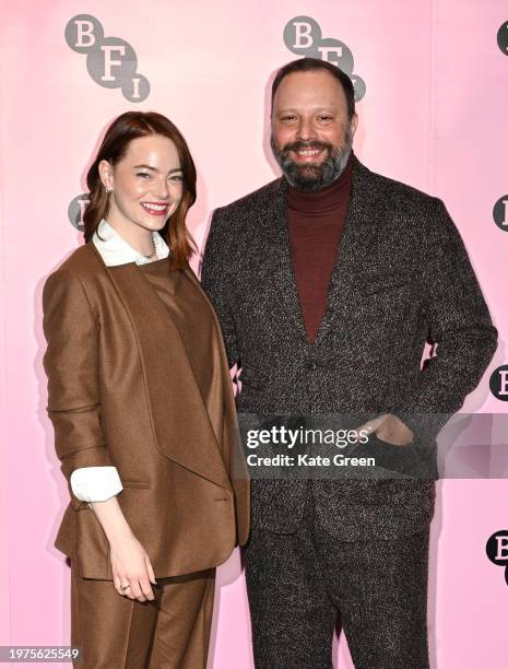 Emma Stone and director Yorgos Lanthimos attend the UK Special Screening of Searchlight Pictures', 'Poor Things' at BFI Southbank on January 31, 2024...