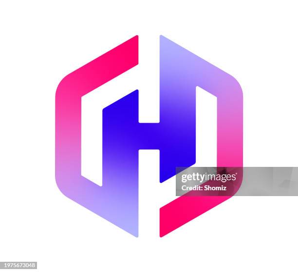 h letter shape symbol - diamond logo stock illustrations