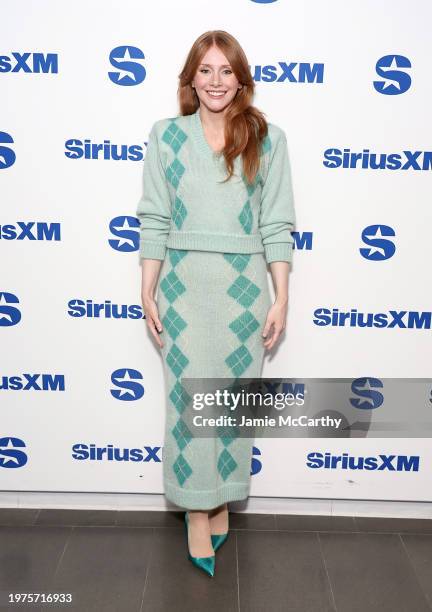 Bryce Dallas Howard visits SiriusXM at SiriusXM Studios on January 31, 2024 in New York City.