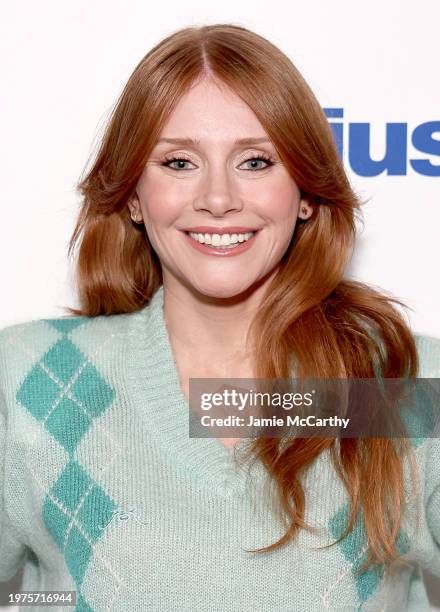 Bryce Dallas Howard visits SiriusXM at SiriusXM Studios on January 31, 2024 in New York City.