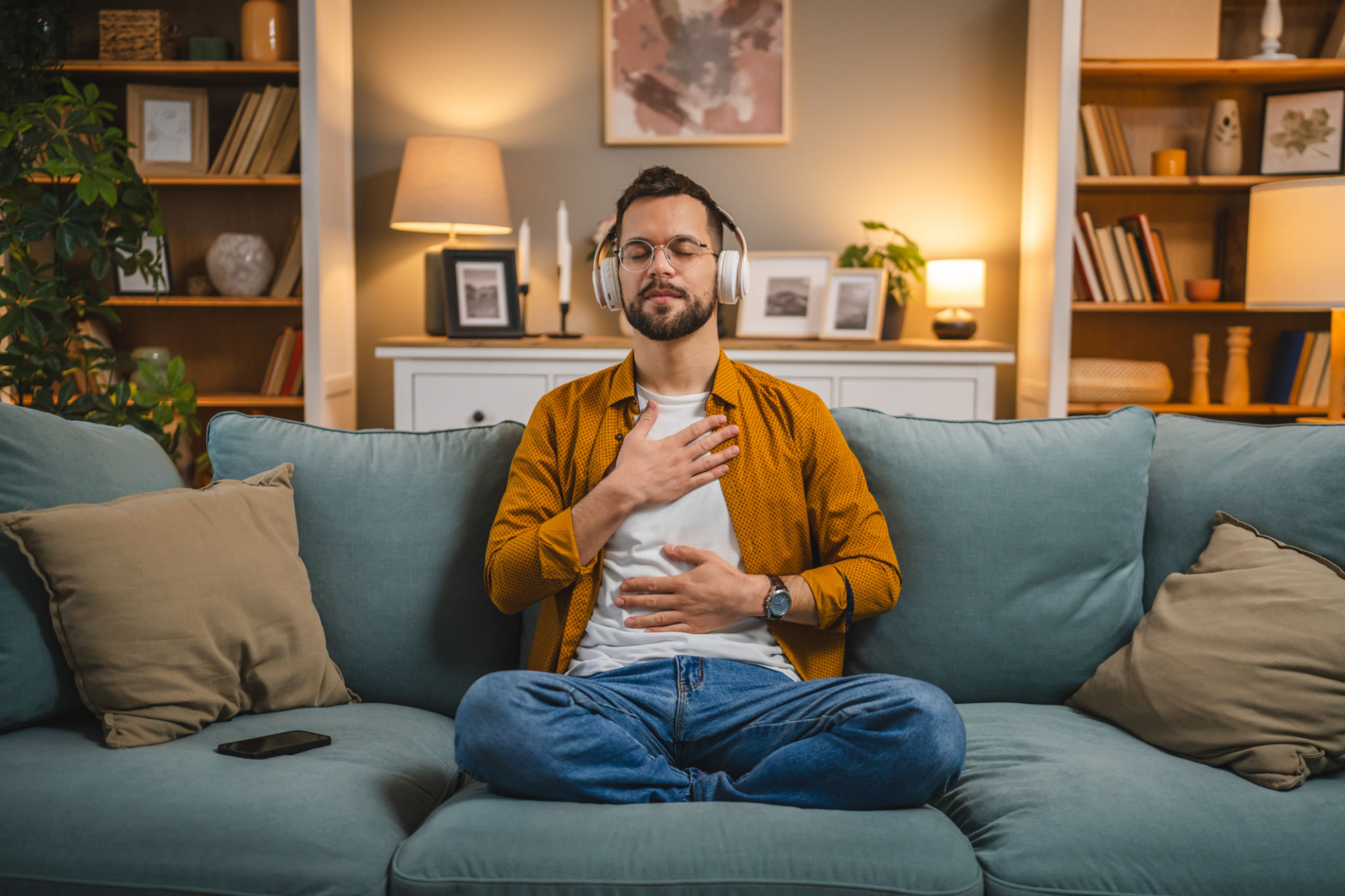 man meditation
