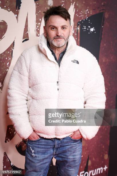 Fernando Tejero attends the Madrid premiere of the documentary "Mapa A Pandataria" at CaixaForum on January 31, 2024 in Madrid, Spain.