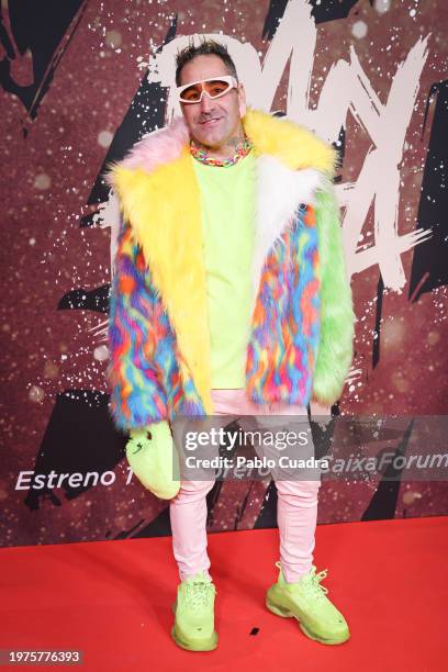 Óscar San Miguel Erice, AKA Okuda attends the Madrid premiere of the documentary "Mapa A Pandataria" at CaixaForum on January 31, 2024 in Madrid,...