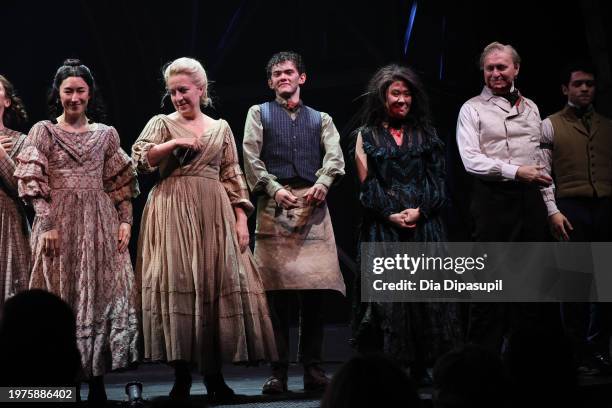Actor Joe Locke makes Broadway debut in "Sweeney Todd" at Lunt-Fontanne Theatre on January 31, 2024 in New York City.