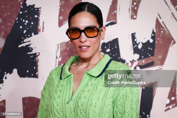 Lorena Castell attends the Madrid premiere of the documentary "Mapa A Pandataria" at CaixaForum on January 31, 2024 in Madrid, Spain.