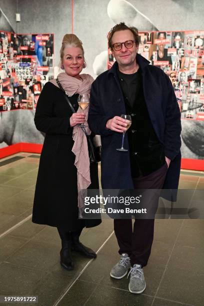 Charlotte Birnbaum and Daniel Birnbaum attend the private view of "Barbara Kruger: Thinking of You. I Mean Me. I Mean You" at The Serpentine Gallery...