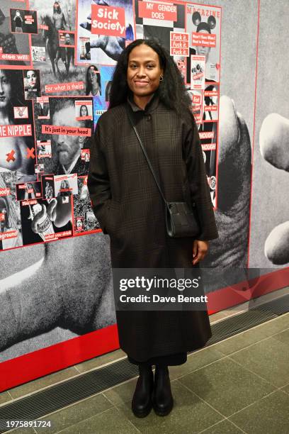 Nicola Vassell attends the private view of "Barbara Kruger: Thinking of You. I Mean Me. I Mean You" at The Serpentine Gallery on January 31, 2024 in...