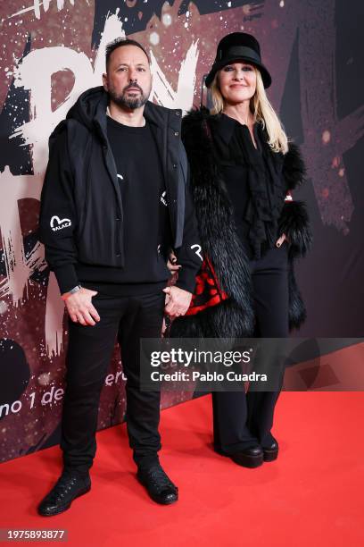 Cayetana Guillén Cuervo and Chevi Muraday attend the Madrid premiere of the documentary "Mapa A Pandataria" at CaixaForum on January 31, 2024 in...