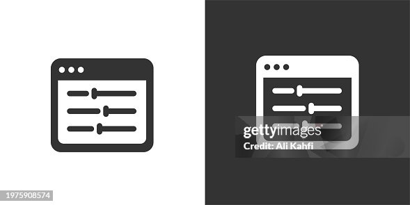 Browser adjusting control icon. Solid icon that can be applied anywhere, simple, pixel perfect and modern style. Browser adjusting control icon. Solid icon that can be applied anywhere, simple, pixel perfect and modern style.