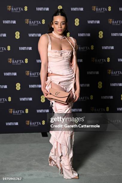 Hannah John-Kamen attends the Vanity Fair EE BAFTA Rising Star Party at Pavyllon London on January 31, 2024 in London, England.