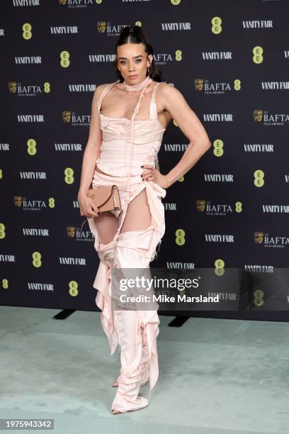 Hannah John-Kamen attends the Vanity Fair EE BAFTA Rising Star Party at Pavyllon London on January 31, 2024 in London, England.