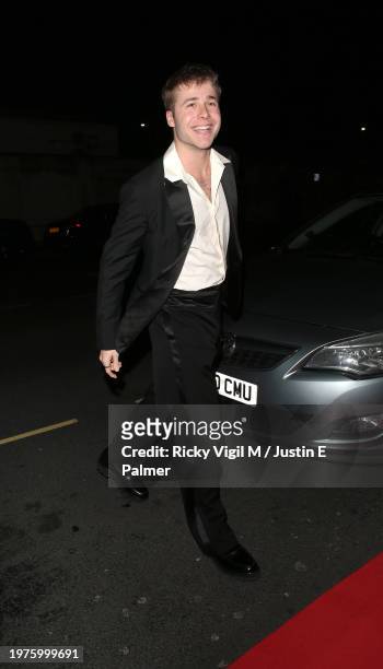 Ed McVey seen attending Vanity Fair EE Rising Star - BAFTAs pre party at Pavyllon London on January 31, 2024 in London, England.