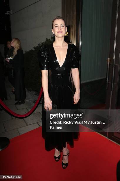 Stefanie Martini seen attending Vanity Fair EE Rising Star - BAFTAs pre party at Pavyllon London on January 31, 2024 in London, England.