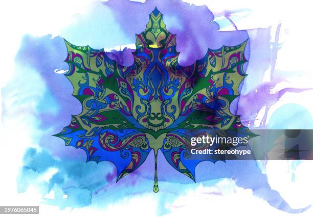 purple maple - tree leaf pattern stock illustrations